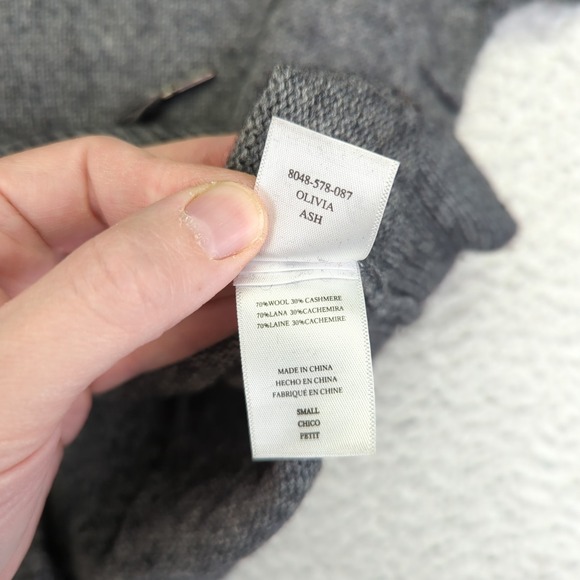 Rails Olivia Ash‎ Gray Wool Cashmere Lace Up Sweater Womens Size Small Knit - Picture 6 of 9